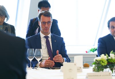 Ministerpräsident Hendrik Wüst trifft den Gouverneur der Präfektur Fukushima Masao Uchibori