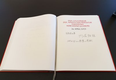 Ministerpräsident Hendrik Wüst trifft den Gouverneur der Präfektur Fukushima Masao Uchibori