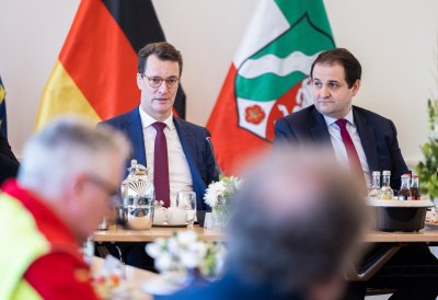 Ministerpräsident Wüst dankt nordrhein-westfälischen Helfern für Erdbebeneinsatz in der Türkei und Syrien