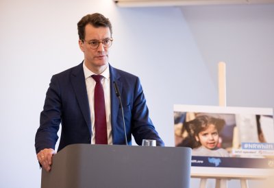 Ministerpräsident Wüst dankt nordrhein-westfälischen Helfern für Erdbebeneinsatz in der Türkei und Syrien