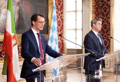 Gemeinsame Kabinettsitzung der Länder Nordrhein-Westfalen und Bayern in München