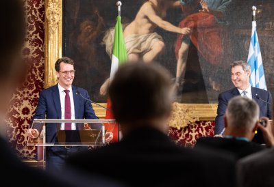 Gemeinsame Kabinettsitzung der Länder Nordrhein-Westfalen und Bayern in München