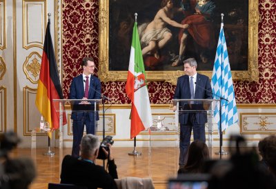 Gemeinsame Kabinettsitzung der Länder Nordrhein-Westfalen und Bayern in München