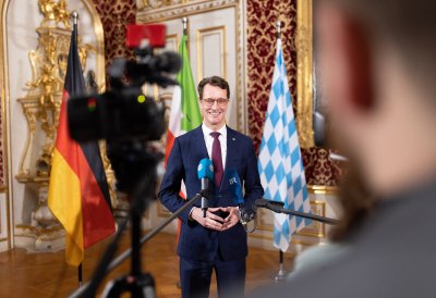 Gemeinsame Kabinettsitzung der Länder Nordrhein-Westfalen und Bayern in München