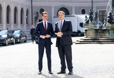 Gemeinsame Kabinettsitzung der Länder Nordrhein-Westfalen und Bayern in München