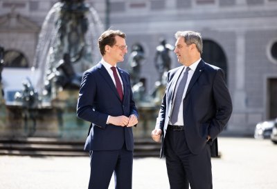 Gemeinsame Kabinettsitzung der Länder Nordrhein-Westfalen und Bayern in München
