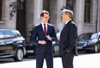Gemeinsame Kabinettsitzung der Länder Nordrhein-Westfalen und Bayern in München