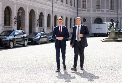 Gemeinsame Kabinettsitzung der Länder Nordrhein-Westfalen und Bayern in München