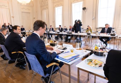 Gemeinsame Kabinettsitzung der Länder Nordrhein-Westfalen und Bayern in München