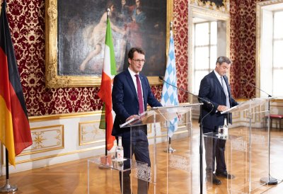 Gemeinsame Kabinettsitzung der Länder Nordrhein-Westfalen und Bayern in München