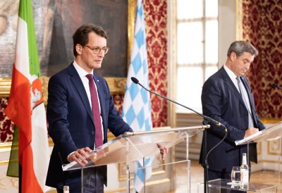 Gemeinsame Kabinettsitzung der Länder Nordrhein-Westfalen und Bayern in München