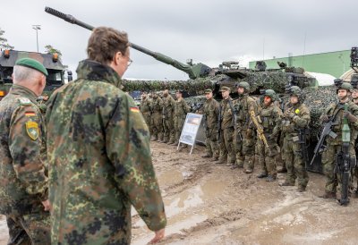 Besuch des deutschen Bundeswehr-Kontingents in Rukla