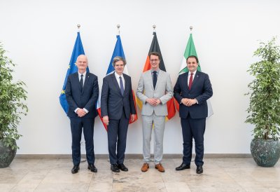 Ministerpräsident Hendrik Wüst empfängt den Botschafter der Französischen Republik