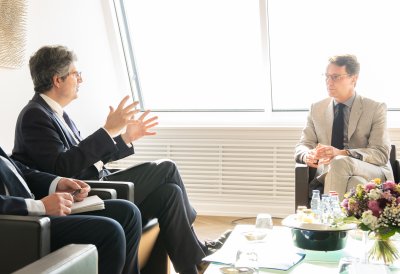 Ministerpräsident Hendrik Wüst empfängt den Botschafter der Französischen Republik