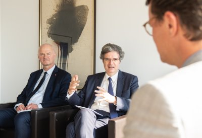 Ministerpräsident Hendrik Wüst empfängt den Botschafter der Französischen Republik