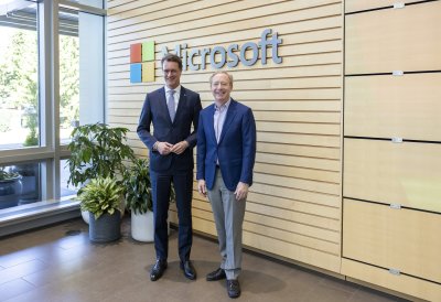 Ministerpräsident Wüst besucht Microsoft-Zentrale in Seattle