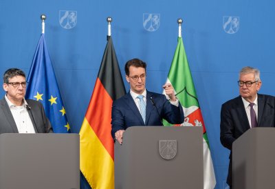 Pressekonferenz mit Spitzvertretern der nordrhein-westfälischen Industrie