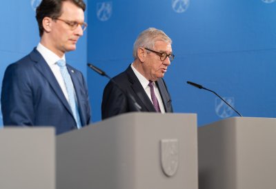 Pressekonferenz mit Spitzvertretern der nordrhein-westfälischen Industrie