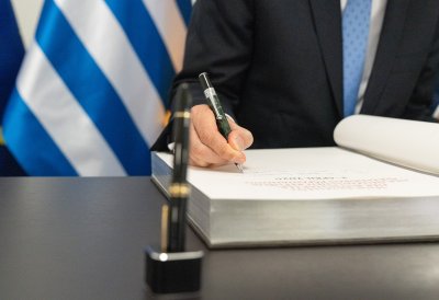 Ministerpräsident Hendrik Wüst empfängt den Botschafter Griechenlands