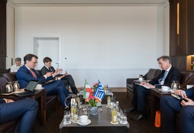 Ministerpräsident Hendrik Wüst empfängt den Botschafter Griechenlands