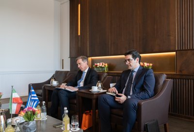 Ministerpräsident Hendrik Wüst empfängt den Botschafter Griechenlands