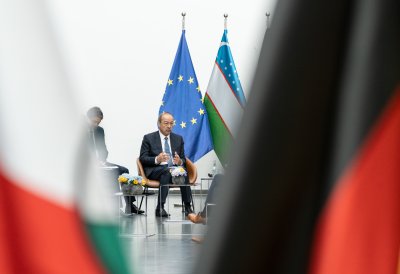 Ministerpräsident Wüst empfängt den Premierminister der Republik Usbekistan Abdulla Aripov