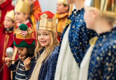 Ministerpräsident Hendrik Wüst empfängt Sternsinger