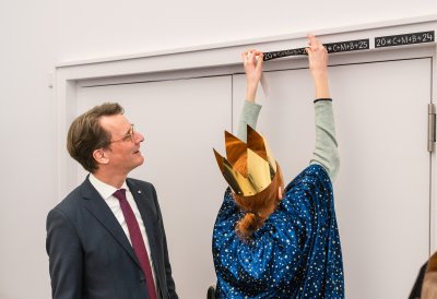 Ministerpräsident Hendrik Wüst empfängt Sternsinger