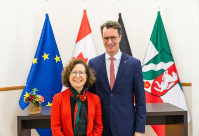 Ministerpräsident Wüst empfängt die Botschafterin von Kanada in Deutschland zum Antrittsbesuch