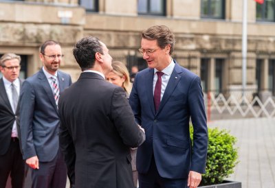 Ministerpräsident Wüst empfängt den Premierminister der Republik Kosovo Albin Kurti