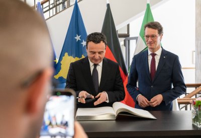 Ministerpräsident Wüst empfängt den Premierminister der Republik Kosovo Albin Kurti
