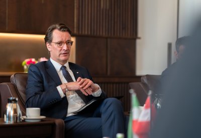 Ministerpräsident Wüst empfängt österreichischen Bundesminister Wolfgang Hattmannsdorfer