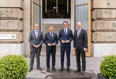 Ministerpräsident Wüst empfängt österreichischen Bundesminister Wolfgang Hattmannsdorfer
