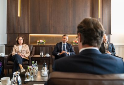 Ministerpräsident Wüst empfängt österreichischen Bundesminister Wolfgang Hattmannsdorfer