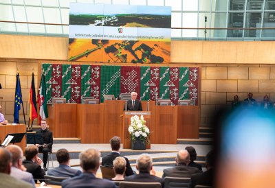 Fünf Jahre nach der Hochwasserkatastrophe: Gemeinsames Gedenken von Landtag und Landesregierung im Beisein von Bundespräsident Steinmeier
