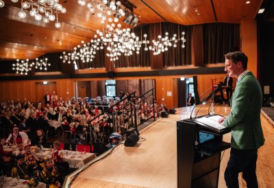 Ministerpräsident Hendrik Wüst während seiner Rede