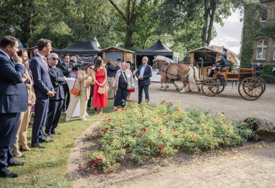 Ministerpräsident Hendrik Wüst empfängt Konsularisches Korps beim Sommerempfang in Warendorf