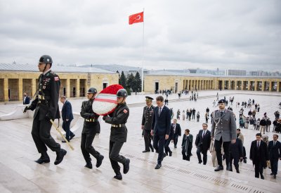 Kranzniederlegung am Atatürk-Mausoleum Anıtkabir