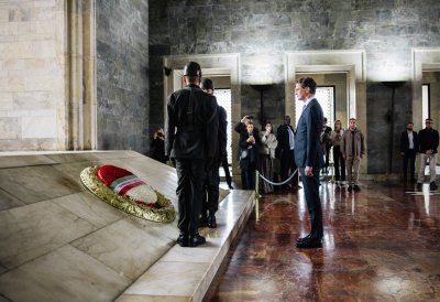 Kranzniederlegung am Atatürk-Mausoleum Anıtkabir