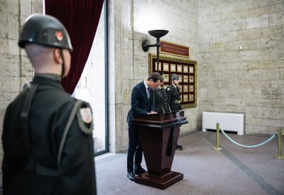 Kranzniederlegung am Atatürk-Mausoleum Anıtkabir