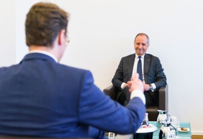Ministerpräsident Hendrik Wüst trifft den italienischen Botschafter  Armando Varricchio