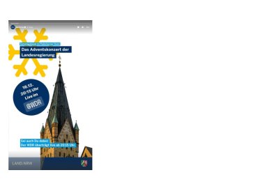 Ankündigung des Adventskonzert der Landesregierung in Paderborn