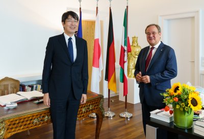 Ministerpräsident Armin Laschet empfängt den Generalkonsul von Japan in Nordrhein-Westfalen