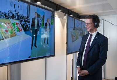 Ministerpräsident Hendrik Wüst nimmt an den Feierlichkeiten zum Tag der Deutschen Einheit in Erfurt teil