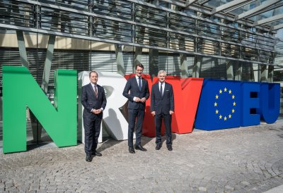 Ministerpräsident Hendrik Wüst empfängt den Botschafter von Österreich in Deutschland zum Antrittsbesuch