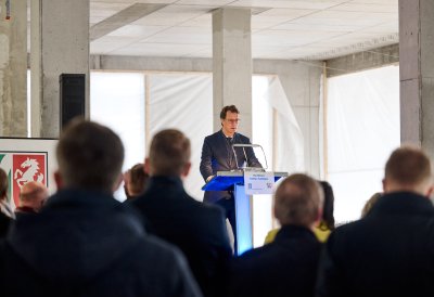 Richtfest des neuen Hüffer-Campus von Universität und Fachhochschule Münster