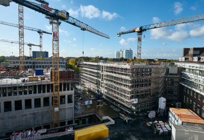 Richtfest des neuen Hüffer-Campus von Universität und Fachhochschule Münster