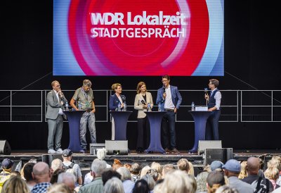 MP Wüst beim WDR Lokalzeit Stadtgespräch