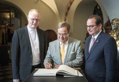 Eintrag ins Gästebuch des Essener Domkapitels