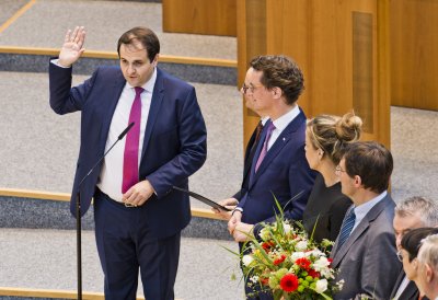 Vereidigung des neuen Landeskabinetts im Landtag Nordrhein-Westfalen